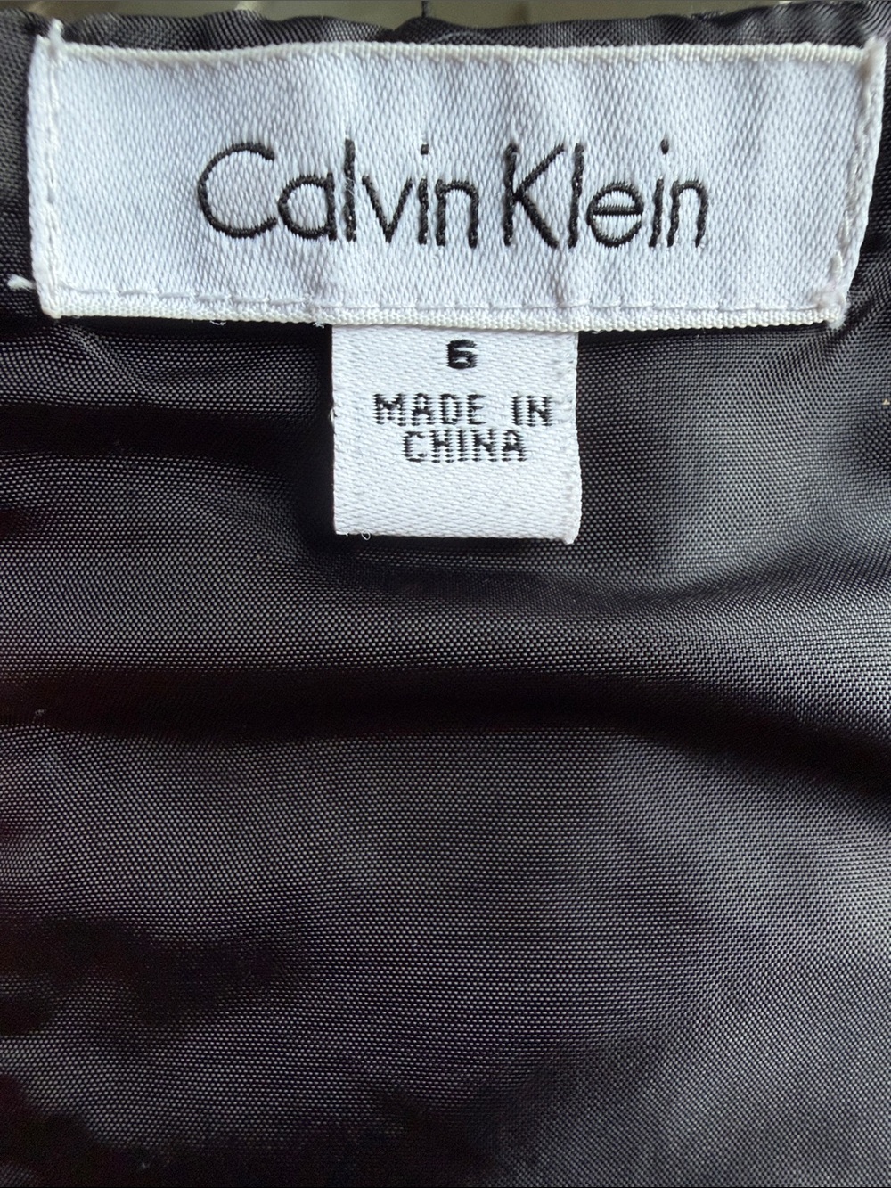 CALVIN KLEIN Black Sleeveless Sheath Dress Zip Pockets Size 6 - Picture 12 of 13